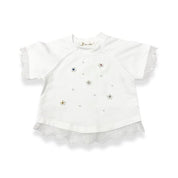 Lace Trim Embellish Tee - doe a dear