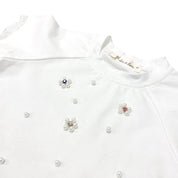 Lace Trim Embellish Tee - doe a dear