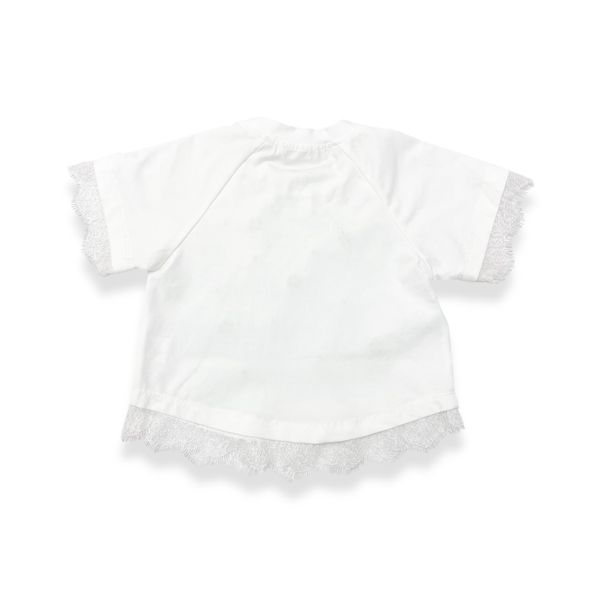 Lace Trim Embellish Tee - doe a dear