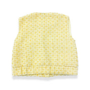 Gold Buttons Tweed Vest Yellow - doe a dear