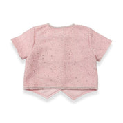 Floral Embellish Short Slv Tweed Jacket - Pink - doe a dear