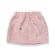 Floral Embelish Tweed Skirt Pink - doe a dear