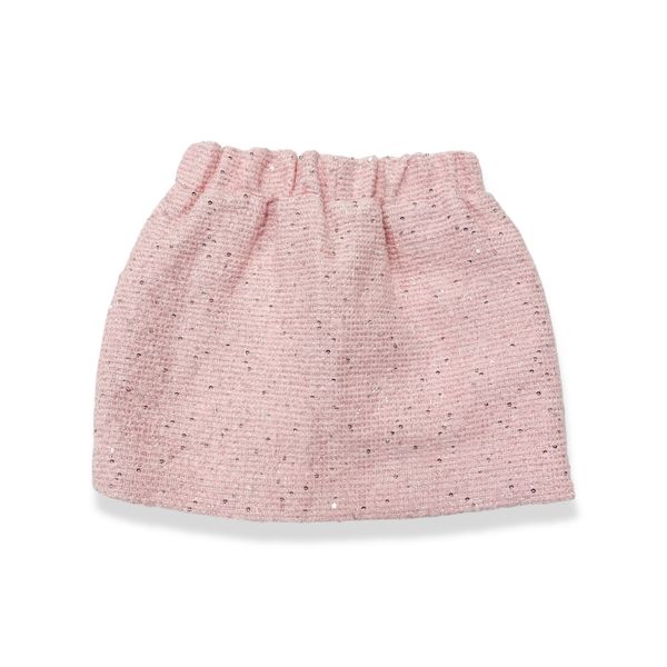 Floral Embelish Tweed Skirt Pink - doe a dear