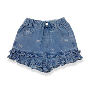 Rhinestone Bows Denim Shorts - doe a dear