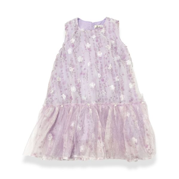 Floral Mesh Layer Sleeveless Dress - doe a dear