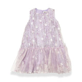 Floral Mesh Layer Sleeveless Dress