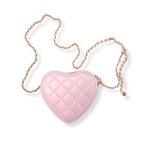 Quilted Leather Heart Purse - doe a dear
