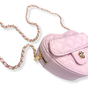 Quilted Leather Heart Purse - doe a dear