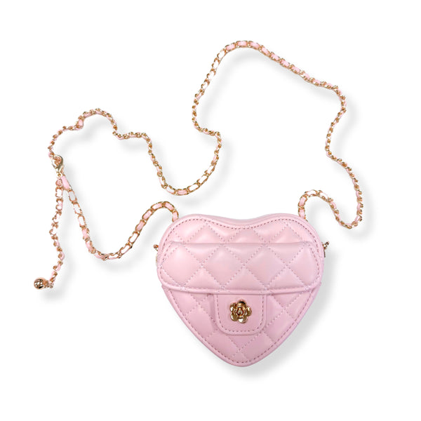 Quilted Leather Heart Purse - doe a dear