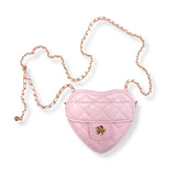 Quilted Leather Heart Purse