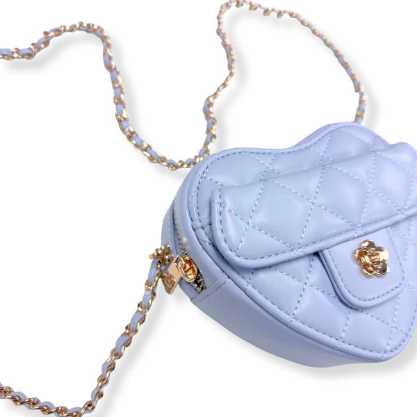 Quilted Leather Heart Purse - doe a dear