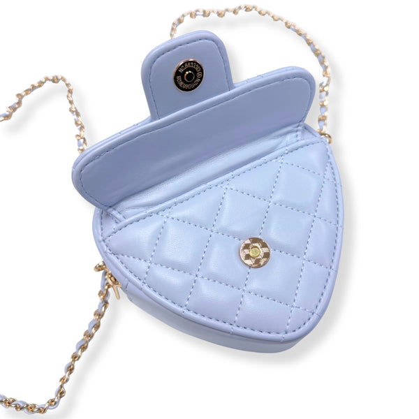 Quilted Leather Heart Purse - doe a dear