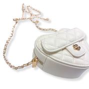 Quilted Leather Heart Purse - doe a dear