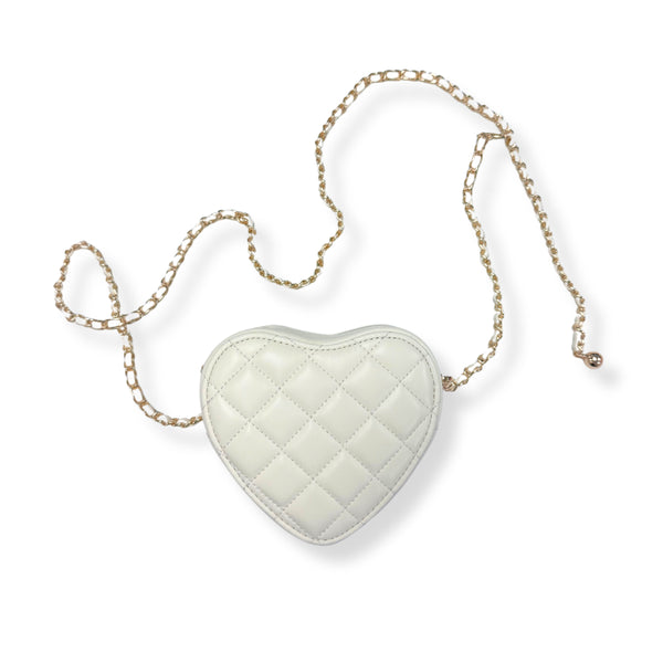 Quilted Leather Heart Purse - doe a dear