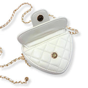 Quilted Leather Heart Purse - doe a dear