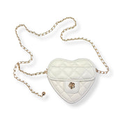 Quilted Leather Heart Purse - doe a dear