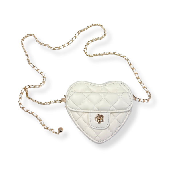 Quilted Leather Heart Purse - doe a dear