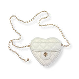 Quilted Leather Heart Purse