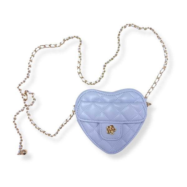 Quilted Leather Heart Purse - doe a dear