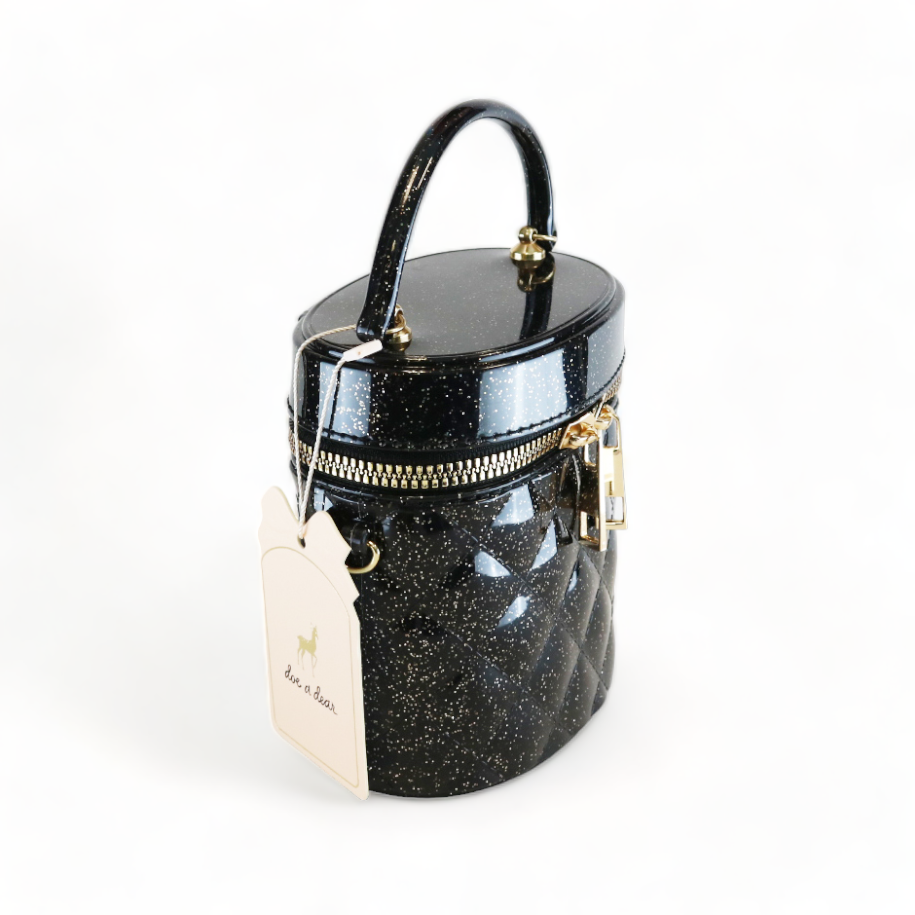 Cylindrical Jelly Purse - Black - doe a dear