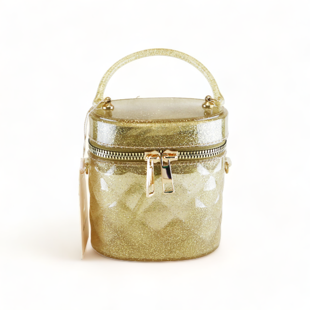 Cylindrical Jelly Purse - Gold