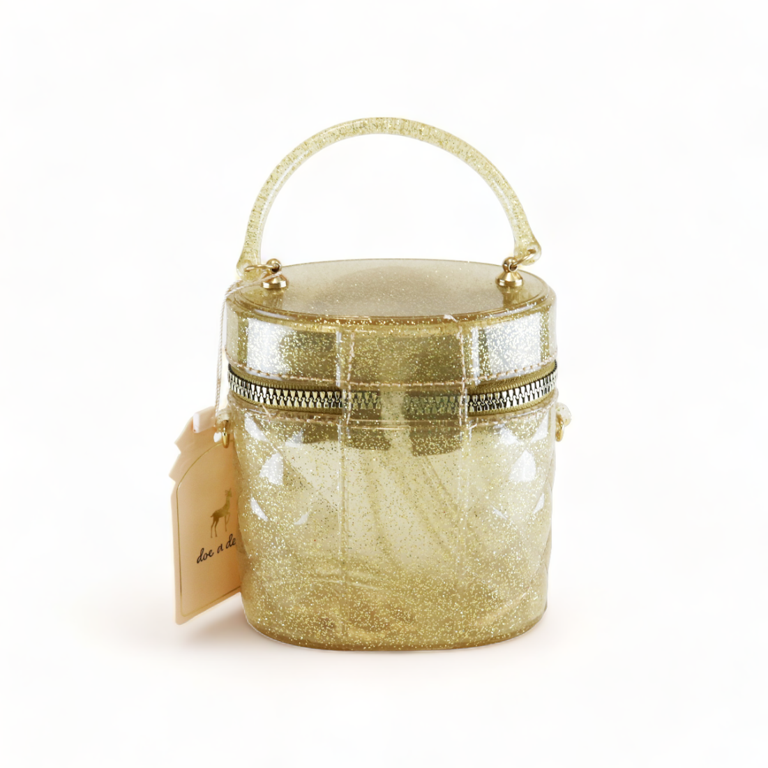 Cylindrical Jelly Purse - Gold - doe a dear