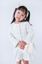 Sparkly Pleated Tweed Skirt - doe a dear