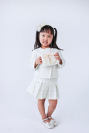 Sparkly Pleated Tweed Skirt - doe a dear