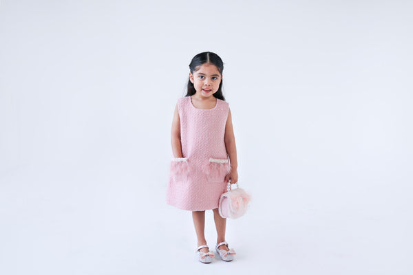 Feather Trim Dress - doe a dear