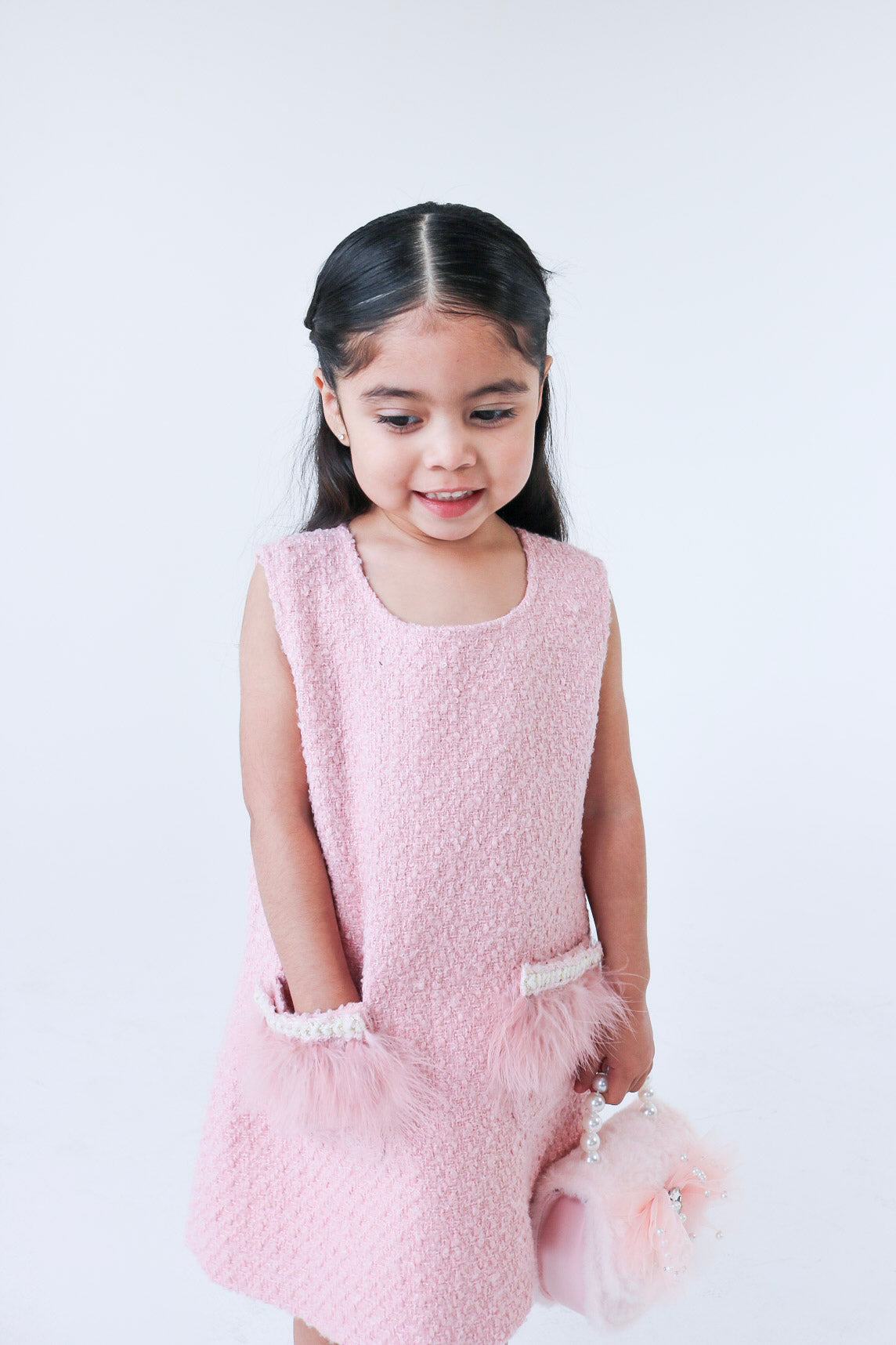Feather Trim Dress - doe a dear