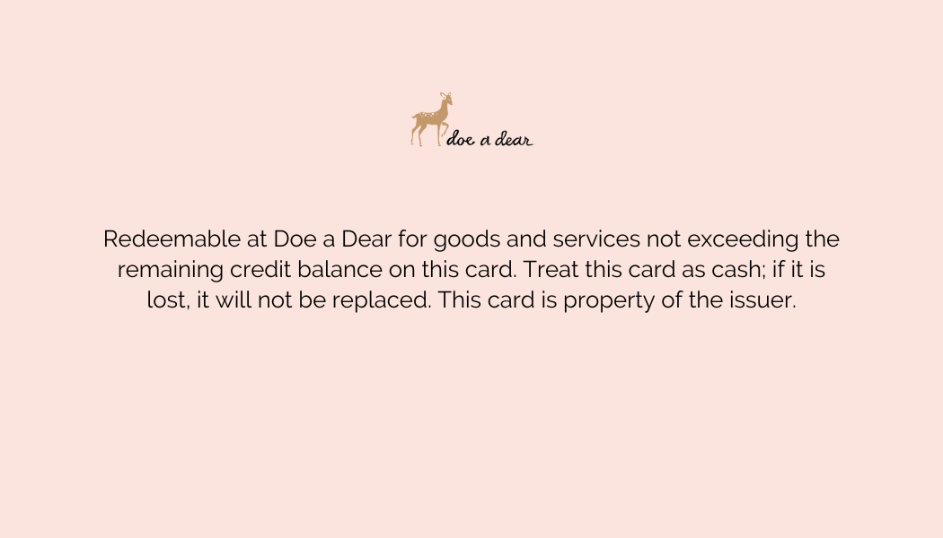 Gift Card - doe a dear