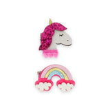 Glitter Unicorn & Rainbow Hair Clip