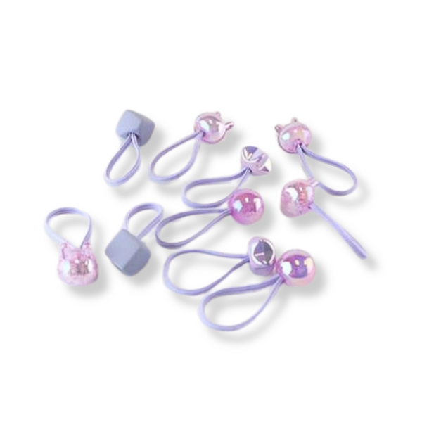 10pcs Mix Elastic Hair Ties - Lilac - doe a dear