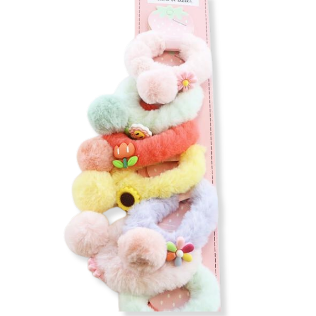 Furry Hair Tie (10pcs)