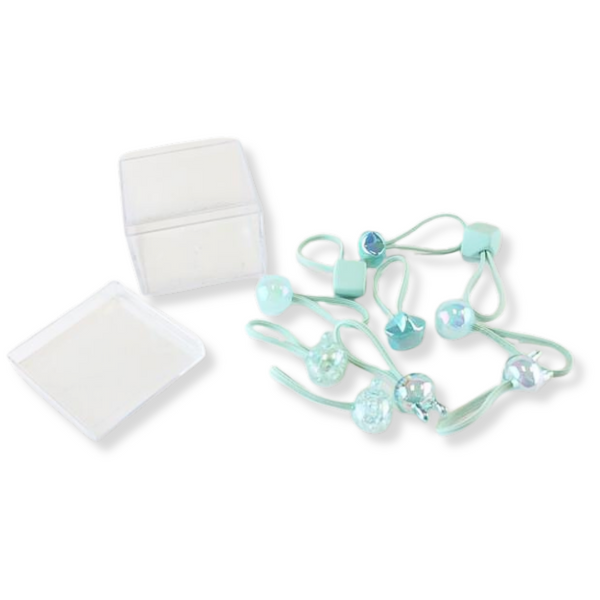 10pcs Mix Elastic Hair Ties - Green - doe a dear