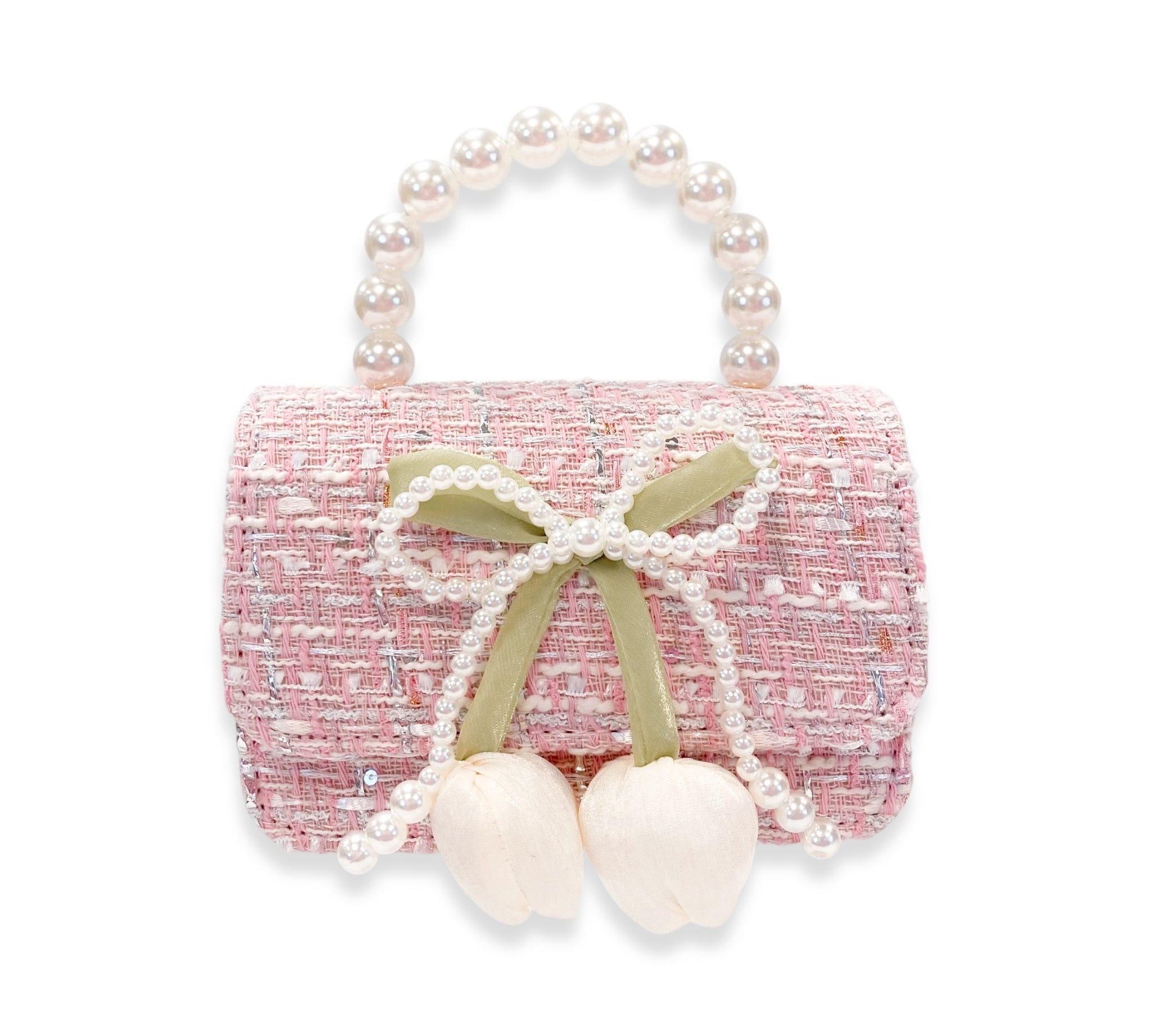 Lily & Bow Tweed Purse -pink - doe a dear