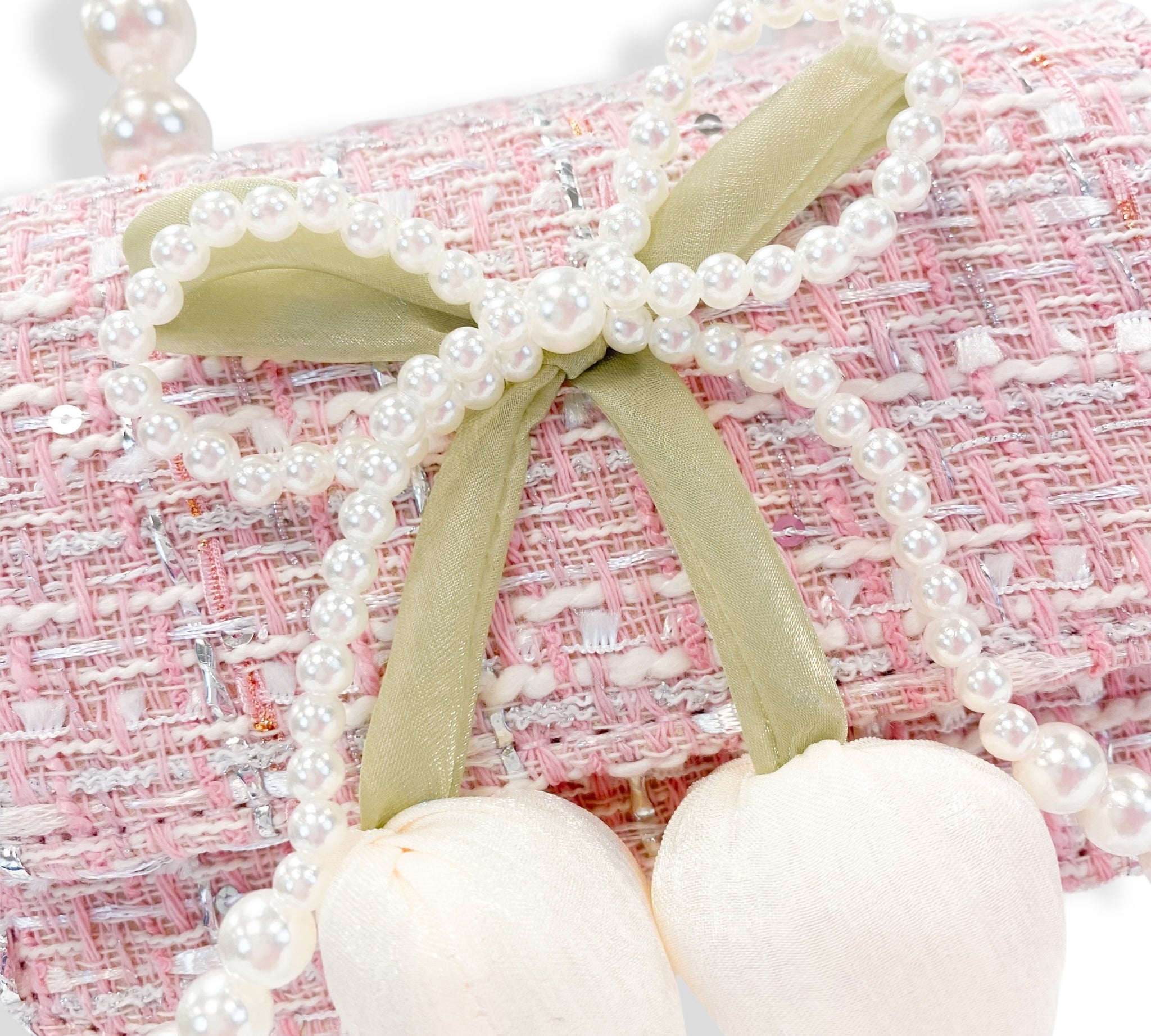 Lily & Bow Tweed Purse -pink - doe a dear