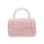 Lily & Bow Tweed Purse -pink