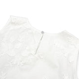 Floral Embroidery Cotton Blouse
