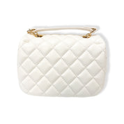 Colorful Gems Quilted Purse Cream