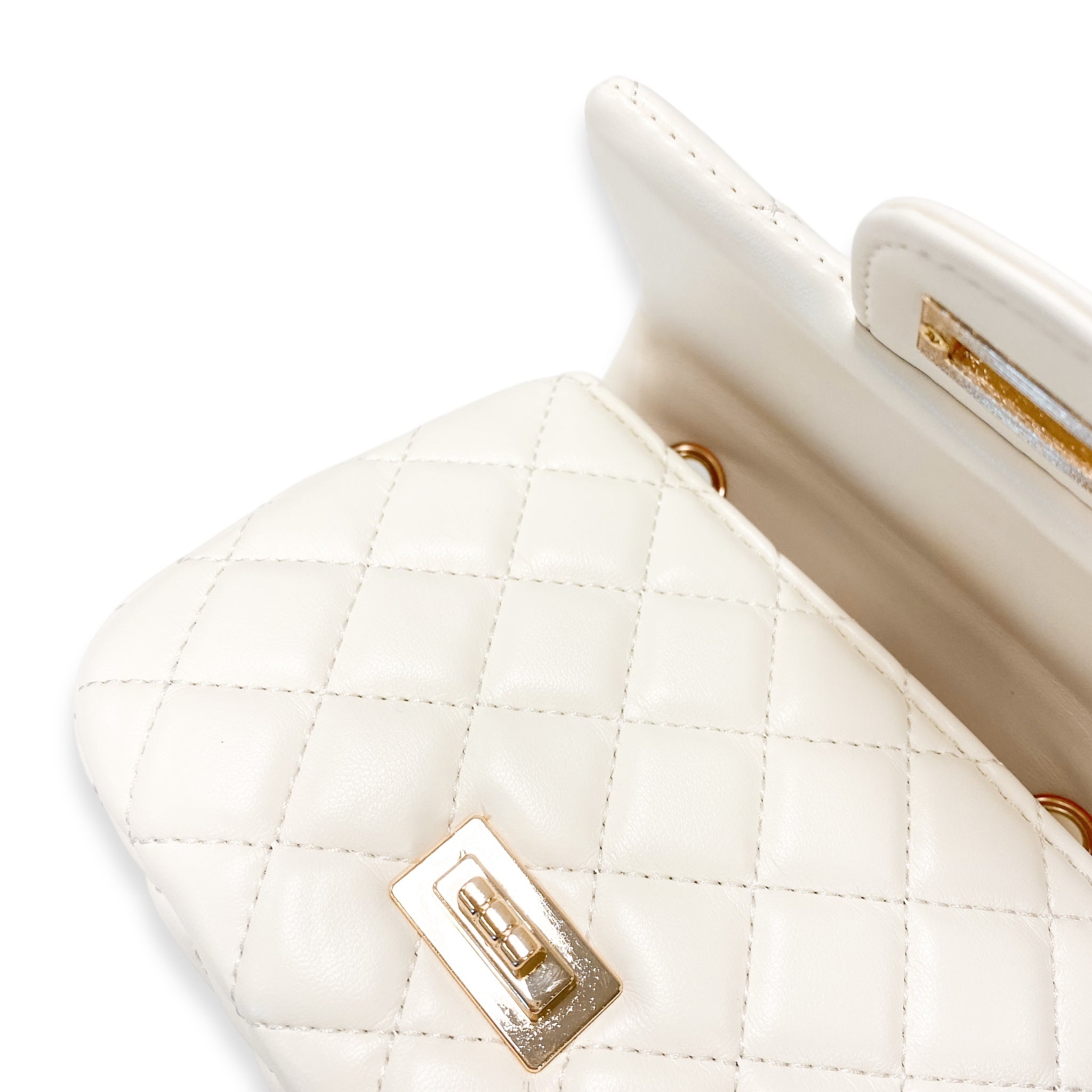 Colorful Gems Quilted Purse Cream - doe a dear