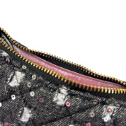 Denim Crescent Purse- Black - doe a dear