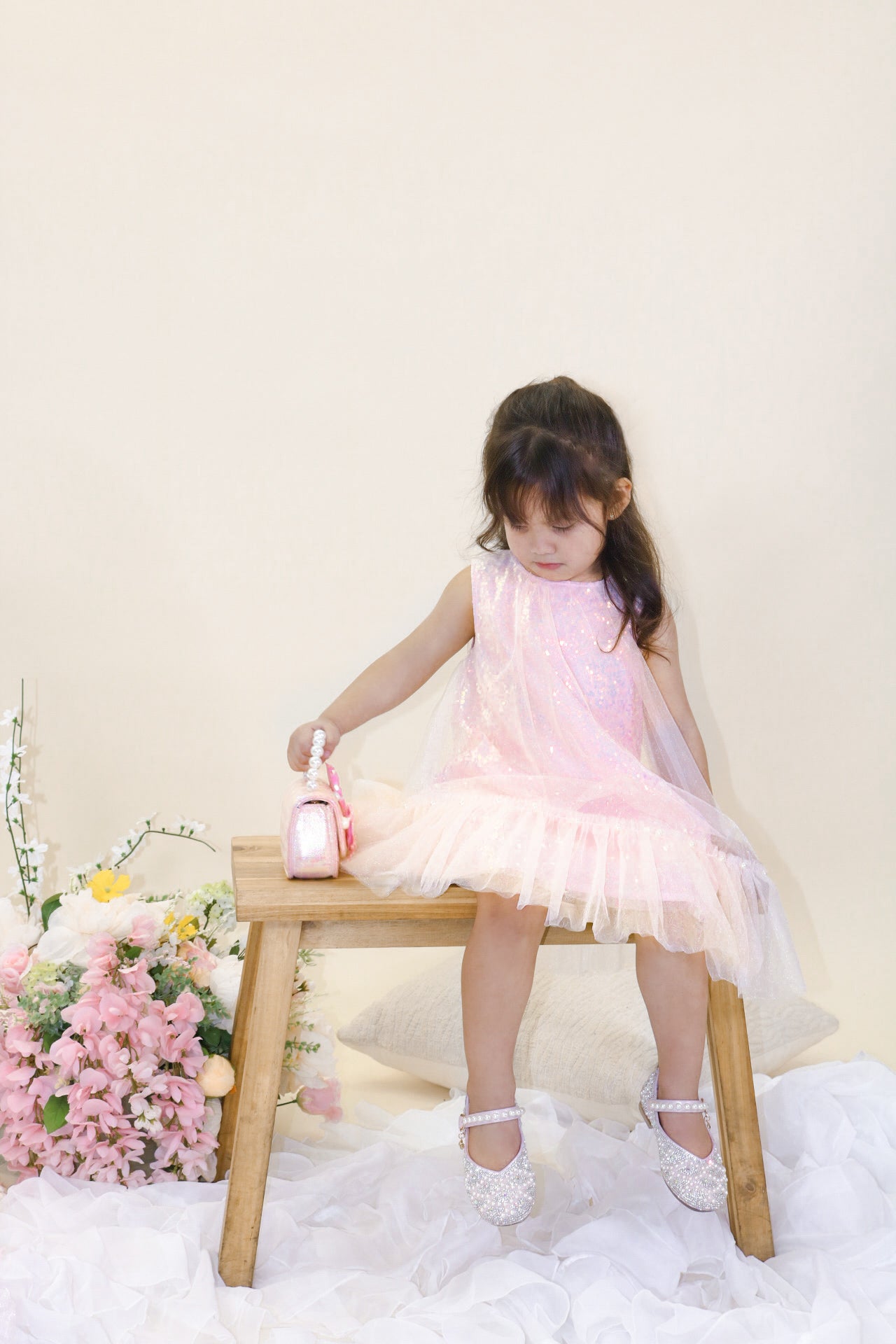 The Leila Dress -pink - doe a dear