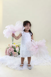 Floral Lace Dress -white - doe a dear