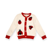 Ladybug Wooly Cardigan - Lt. Beige - doe a dear