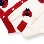 Ladybug Wooly Cardigan - Lt. Beige - doe a dear