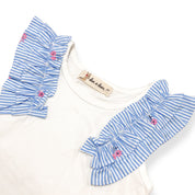 Striped Ruffle Trim Top