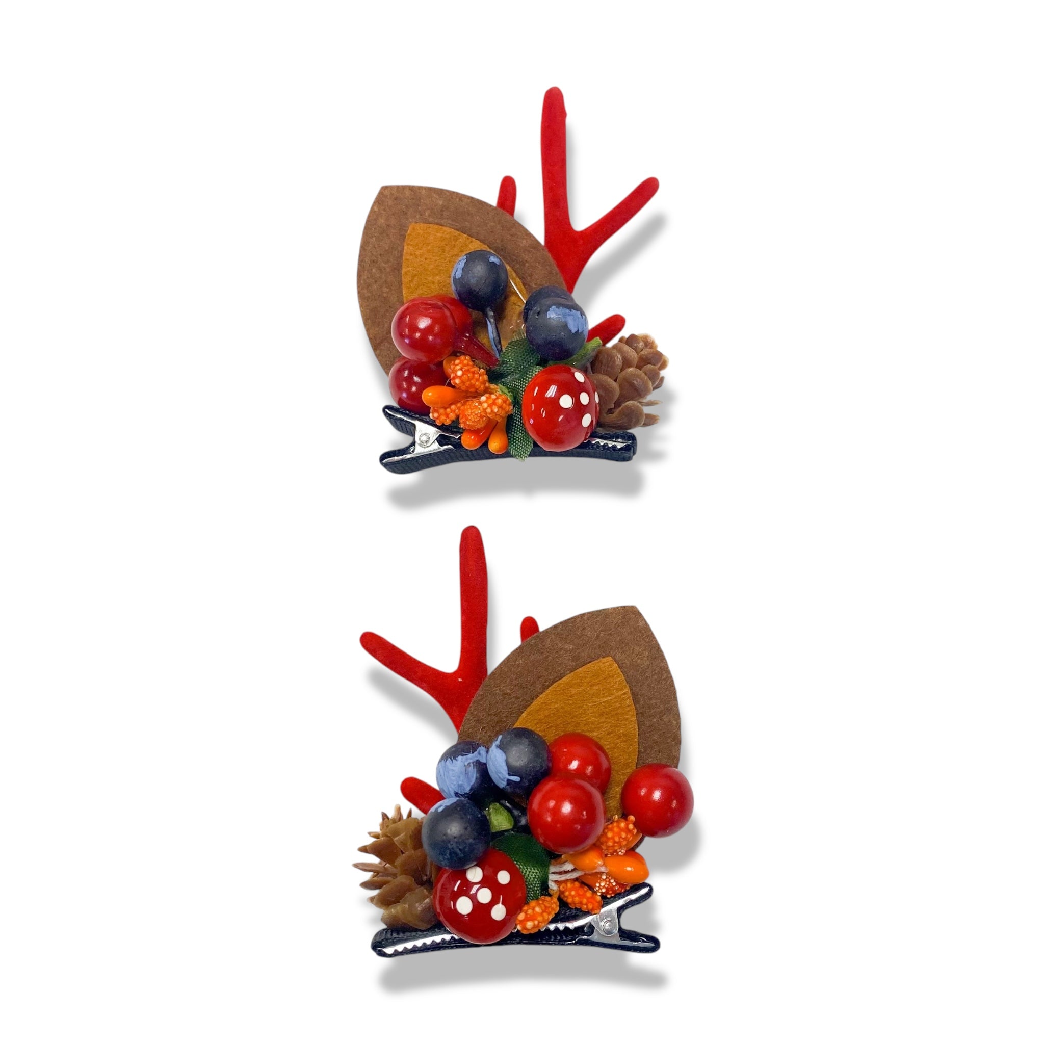 Berries Reindeers Ears Hair Clip