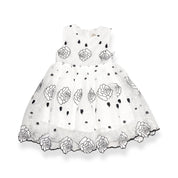 White Lace w/ Black Rose Printed Dress - doe a dear