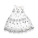 White Lace w/ Black Rose Printed Dress
